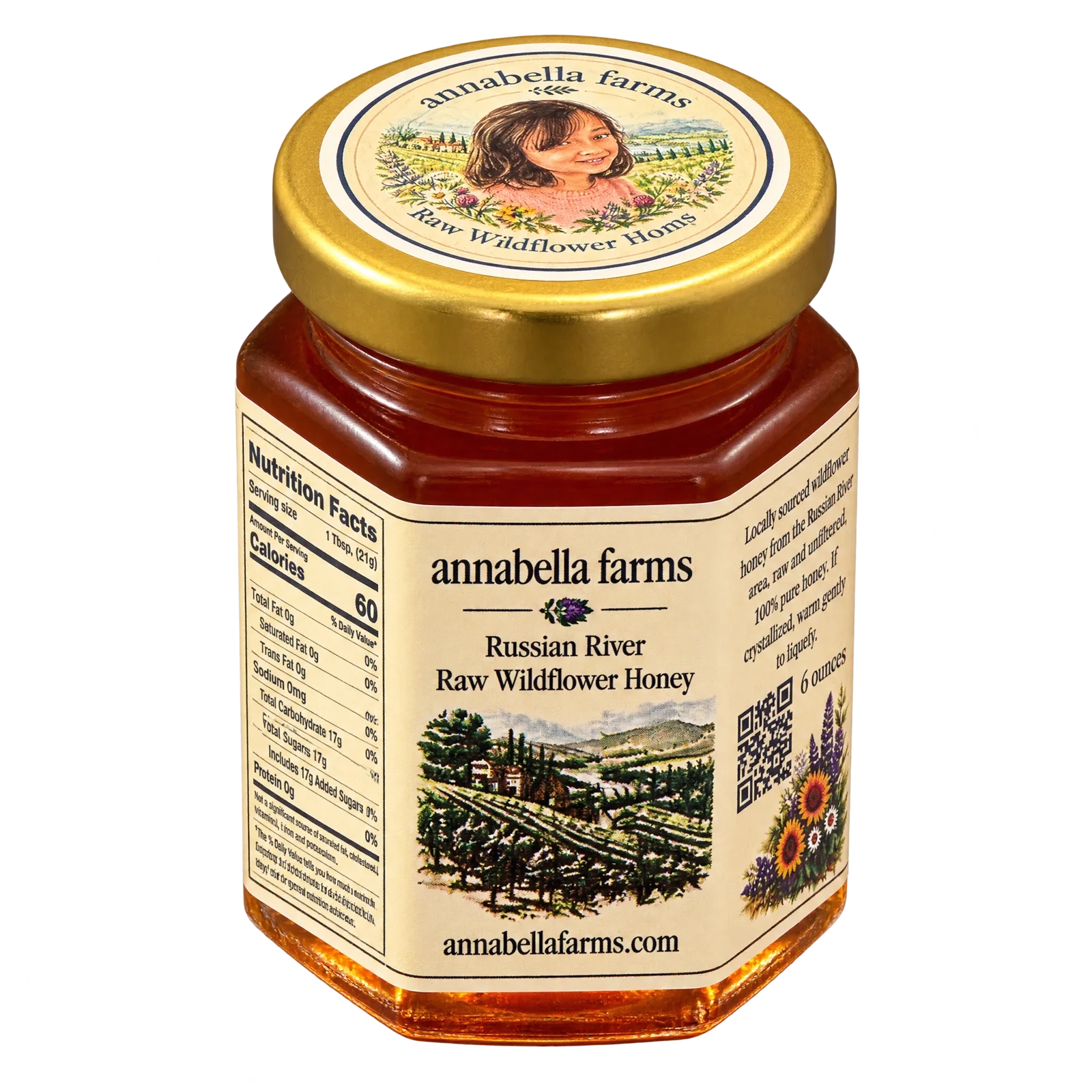 6 oz Raw Wildflower Honey